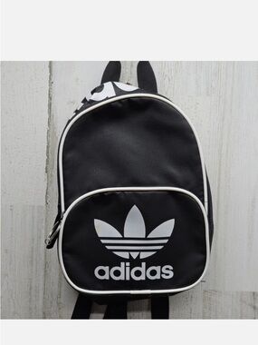 adidas Black Backpack with White Trefoil Logo